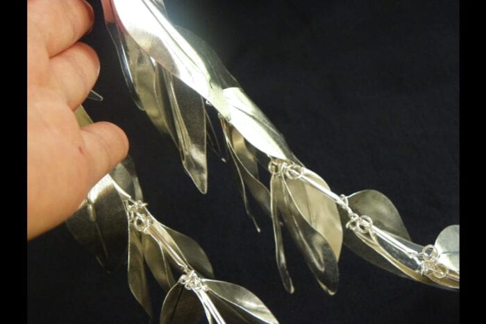 Polished 99.9% Pure Fine Silver Maile Presentation Lei