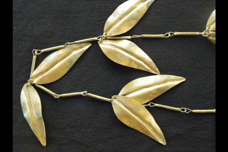 Limited Edition Unpolished Brass Maile Lei by Hawaiian Heirloom Lei