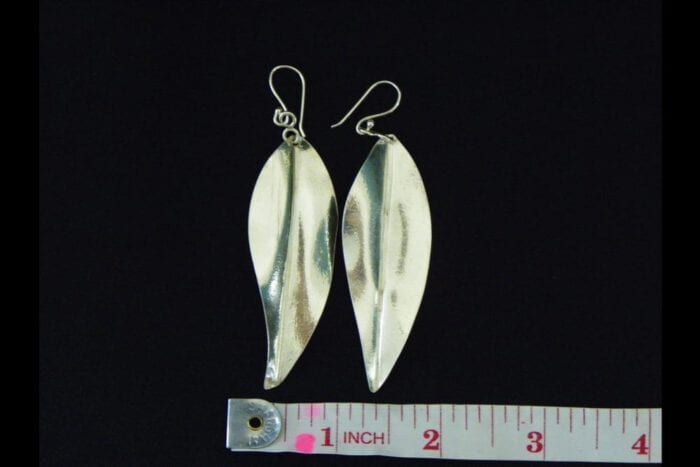 Polished 99.9% Silver Maile Earrings