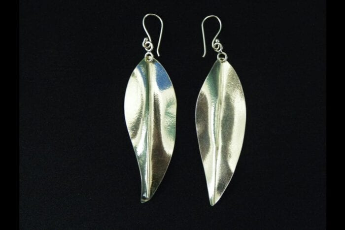 Polished 99.9% Silver Maile Earrings