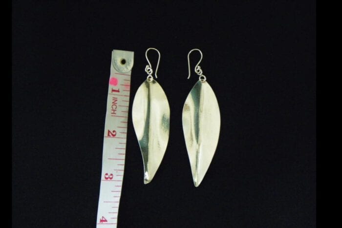 Polished 99.9% Silver Maile Earrings