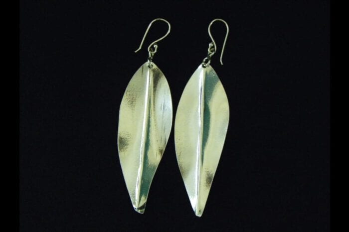 Polished 99.9% Silver Maile Earrings