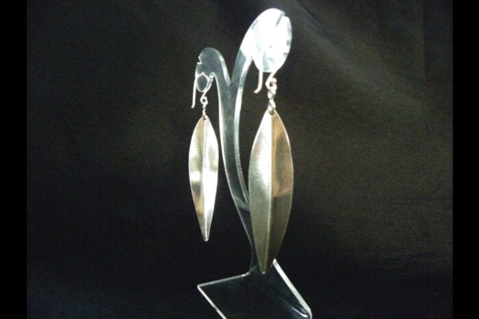 Polished 99.9% Silver Maile Earrings