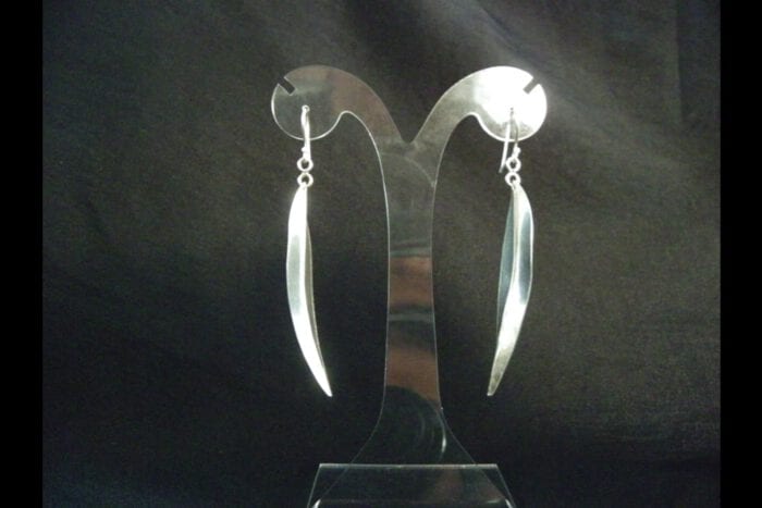 Polished 99.9% Silver Maile Earrings