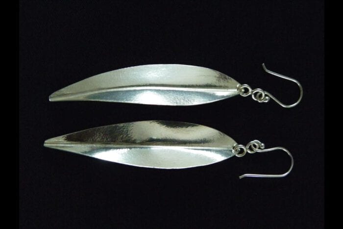 Polished 99.9% Silver Maile Earrings