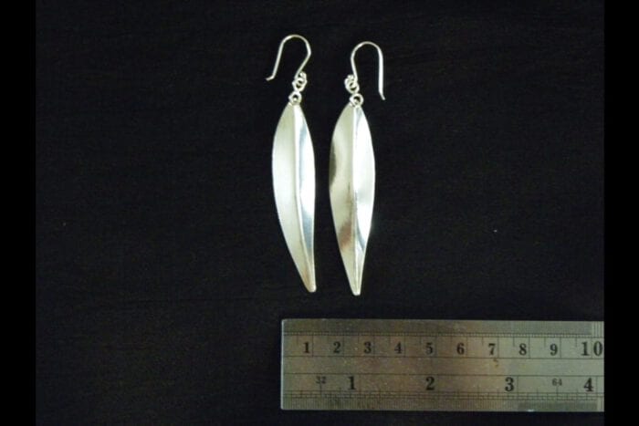 Polished 99.9% Silver Maile Earrings