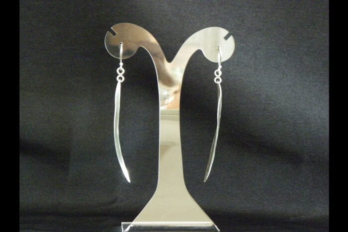 Polished 99.9% Silver Maile Earrings