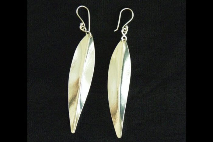 Polished 99.9% Silver Maile Earrings