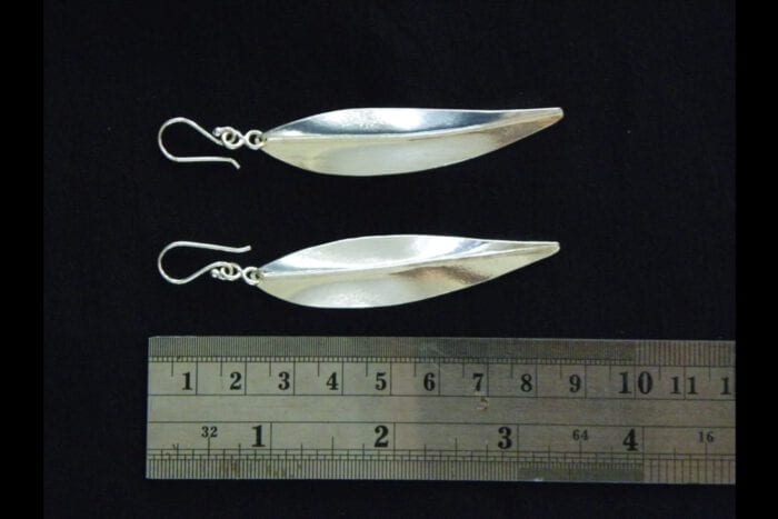 Polished 99.9% Silver Maile Earrings