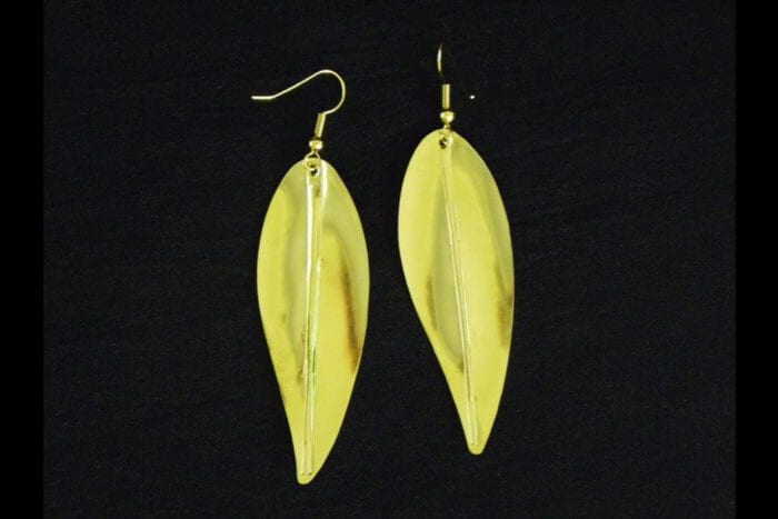 Polished Brass Maile Earrings