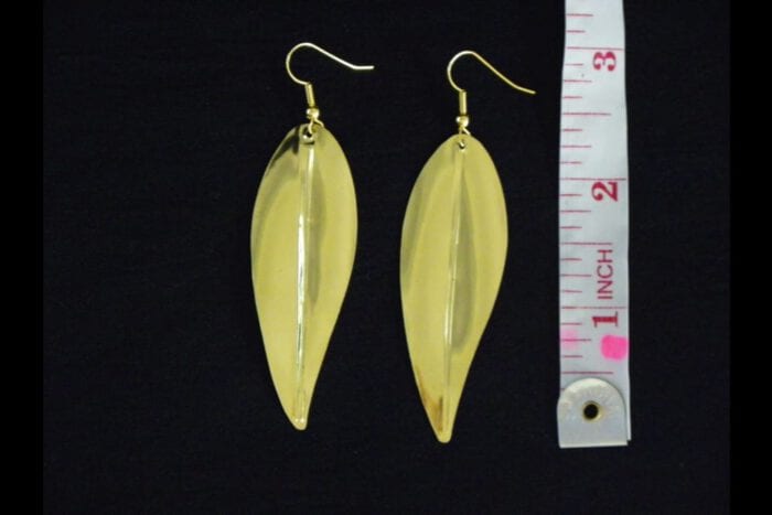 Polished Brass Maile Earrings