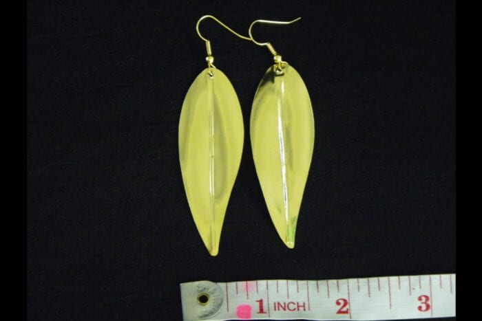 Polished Brass Maile Earrings