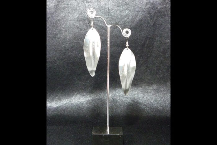 Polished Silver plated Maile Earrings