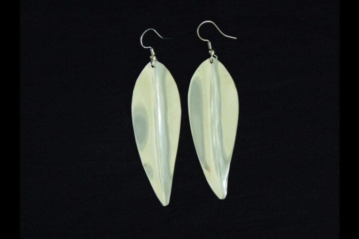 Polished Silver plated Maile Earrings