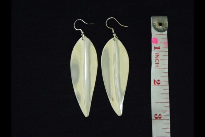 Polished Silver plated Maile Earrings