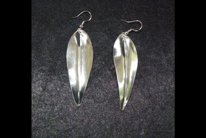 Polished Silver plated Maile Earrings