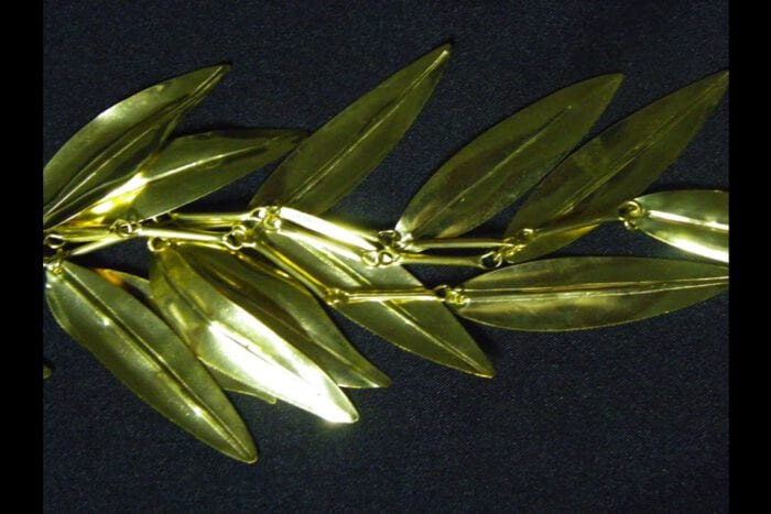 Triple Strand Polished Brass Maile Lei