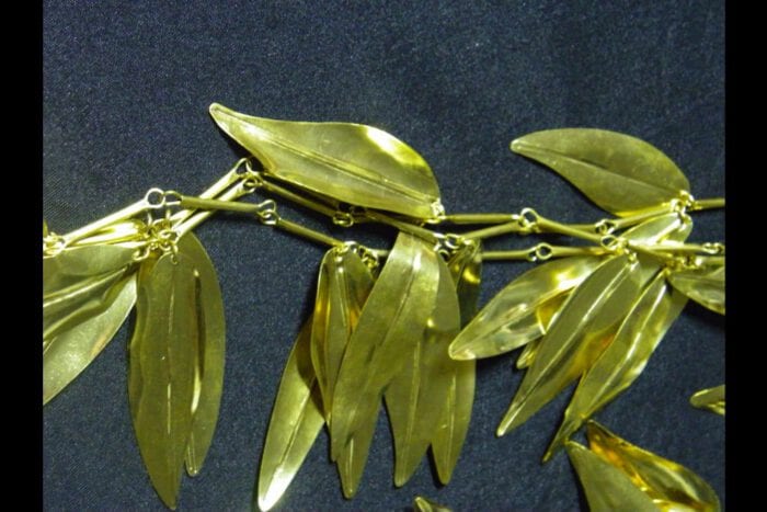 Triple Strand Polished Brass Maile Lei