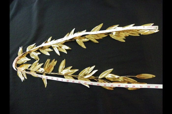 Triple Strand Polished Brass Maile Lei