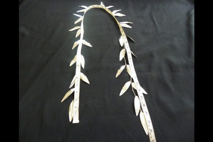 Triple Strand Polished Sliver Plated Brass Maile Lei