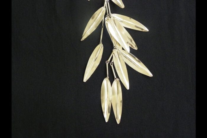 Triple Strand Polished Sliver Plated Brass Maile Lei