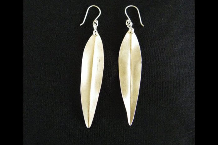 Unpolished 99.9% Silver Maile Earrings