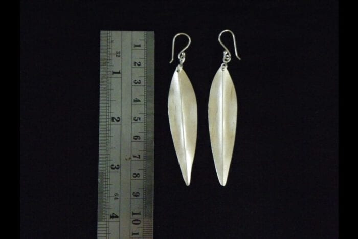 Unpolished 99.9% Silver Maile Earrings