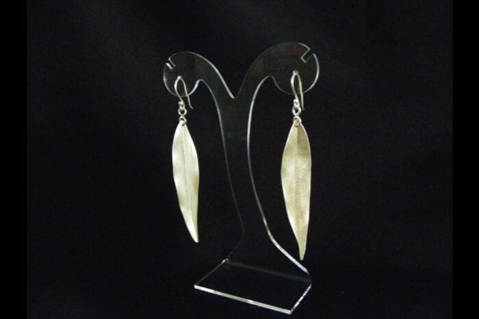 Unpolished 99.9% Silver Maile Earrings