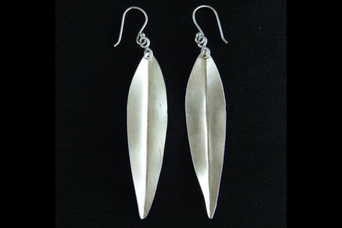 Unpolished 99.9% Silver Maile Earrings