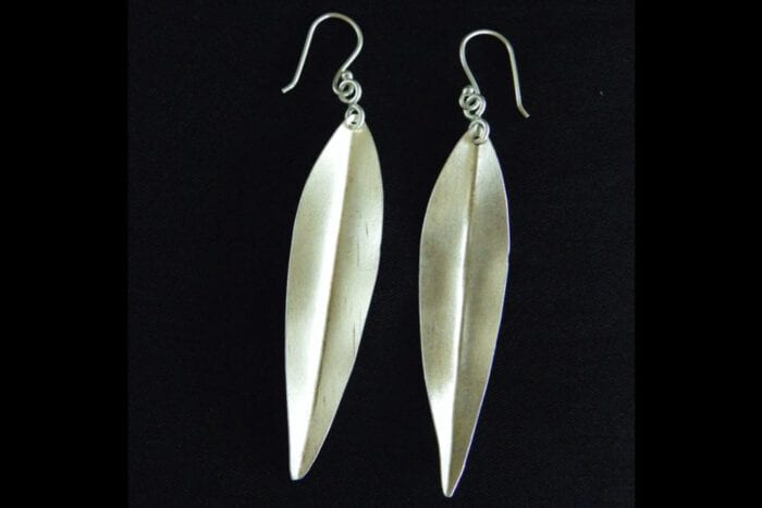 Unpolished 99.9% Silver Maile Earrings