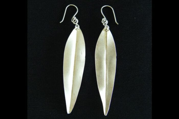 Unpolished 99.9% Silver Maile Earrings