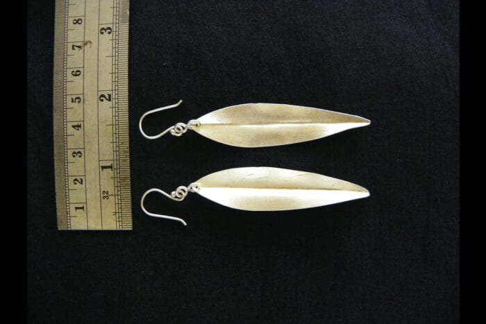 Unpolished 99.9% Silver Maile Earrings