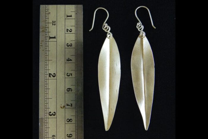 Unpolished 99.9% Silver Maile Earrings