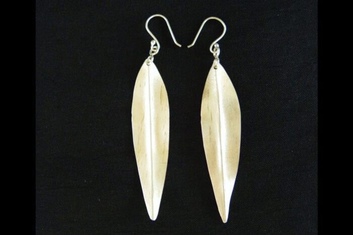 Unpolished 99.9% Silver Maile Earrings