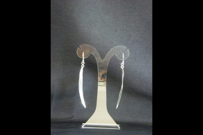 Unpolished 99.9% Silver Maile Earrings