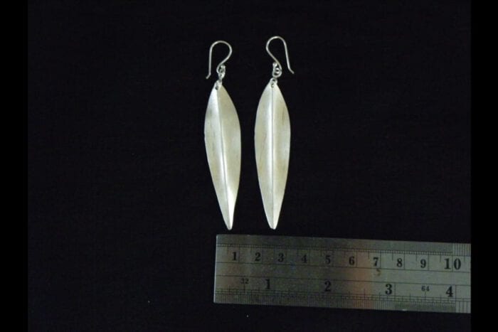 Unpolished 99.9% Silver Maile Earrings