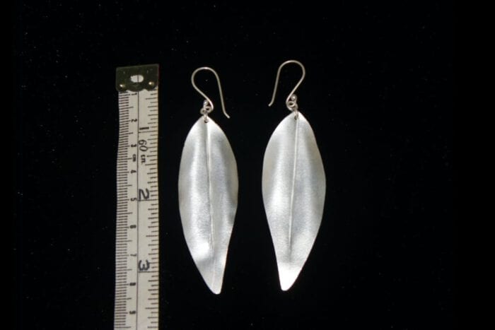 Unpolished 99.9% Silver Maile Earrings