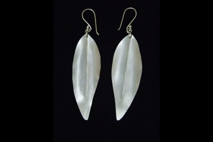 Unpolished 99.9% Silver Maile Earrings