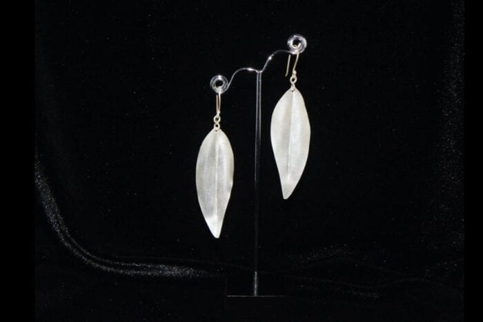 Unpolished 99.9% Silver Maile Earrings