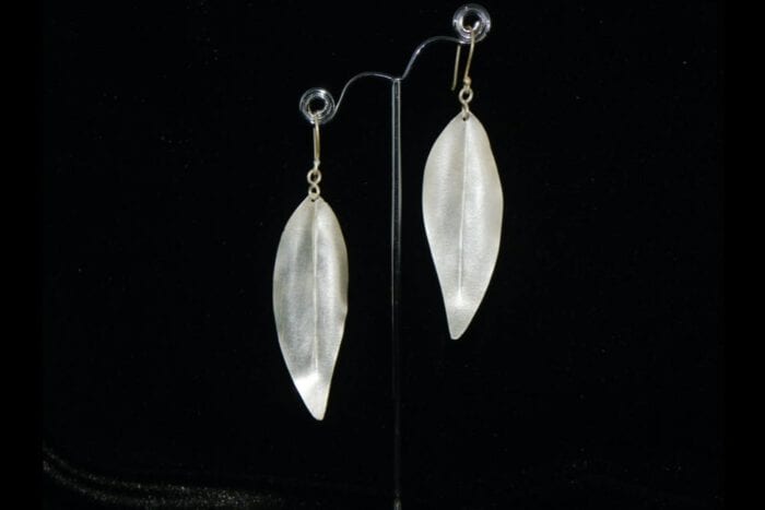 Unpolished 99.9% Silver Maile Earrings