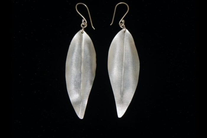 Unpolished 99.9% Silver Maile Earrings