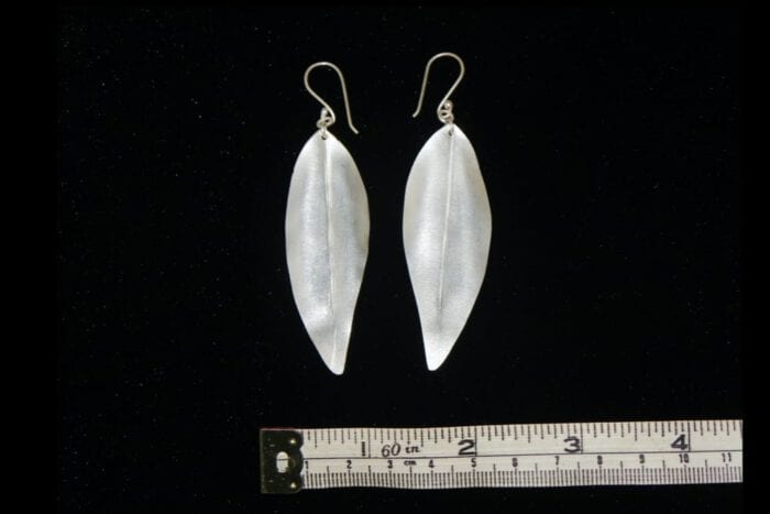 Unpolished 99.9% Silver Maile Earrings