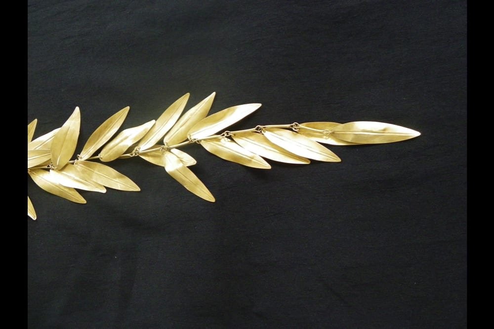 Polished Brass Presentation Maile Lei by Hawaiian Heirloom Lei