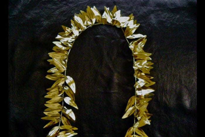 Polished Brass Presentation Maile Lei