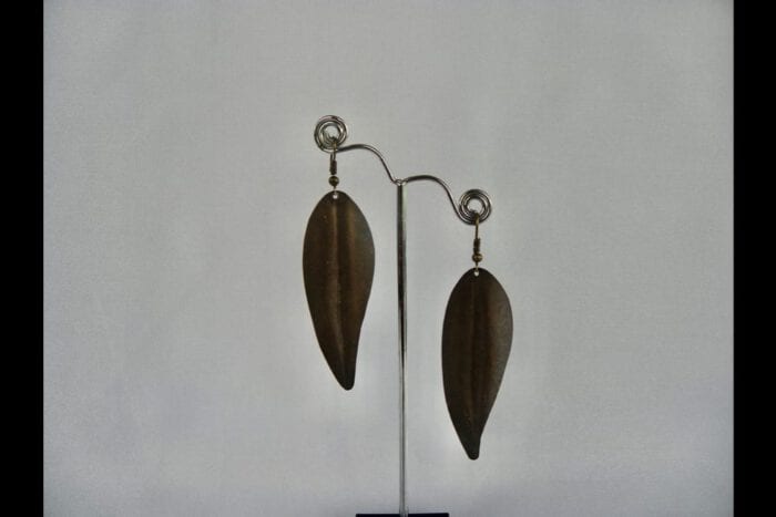 Antique Brass Hawaiian Maile Earrings