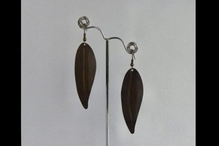 Antique Brass Hawaiian Maile Earrings