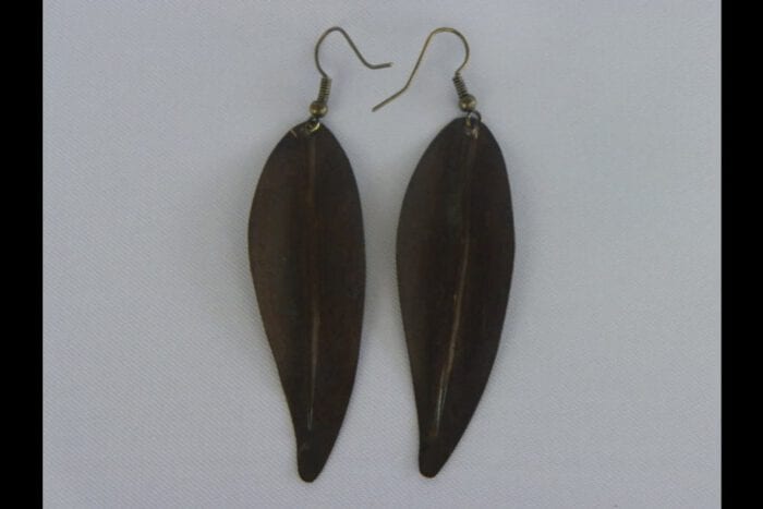 Antique Brass Hawaiian Maile Earrings