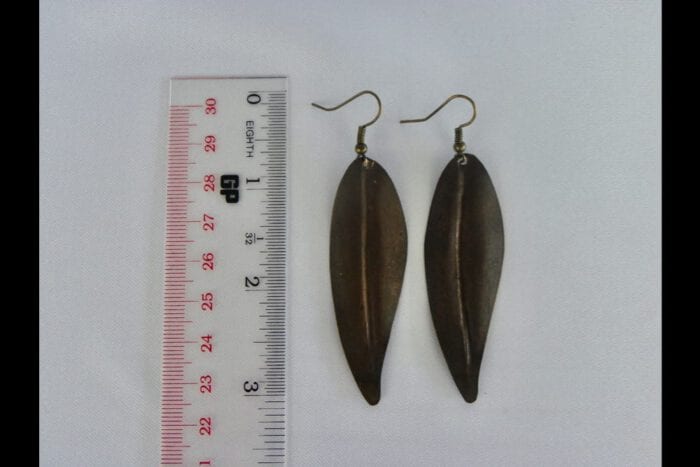 Antique Brass Hawaiian Maile Earrings