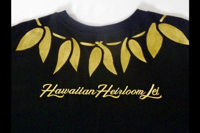 Hand Painted Hawaiian Maile T-Shirt, USA size XXL