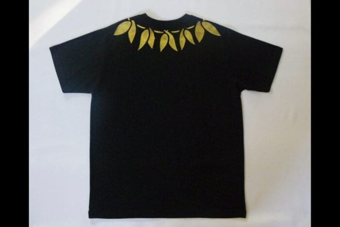 Hand Painted T Shirt with Hawaiian Maile Lei, USA size L